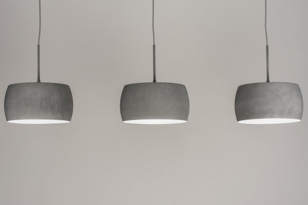 Závěsné šedé svítidlo nad stůl Kitee III Beton Look (LMD)