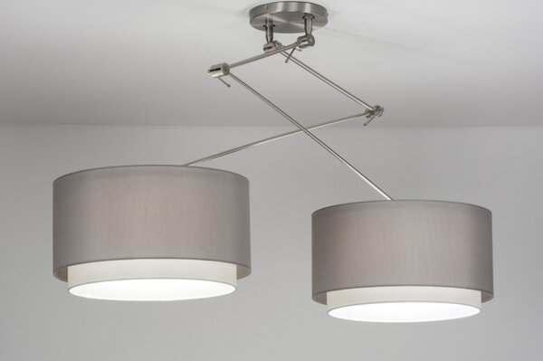 Závěsné designové šedé svítidlo nad stůl Snap Duo Lumina Nocce Yersey (LMD)