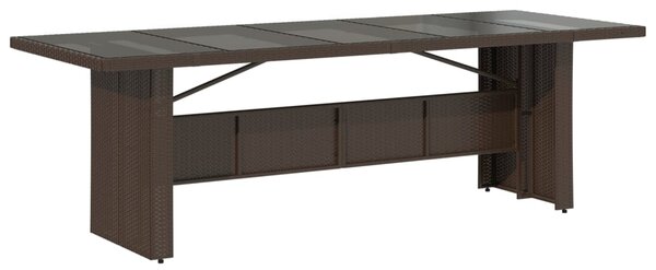 11dílný zahradní bistro set s poduškami hnědý polyratan 3277245