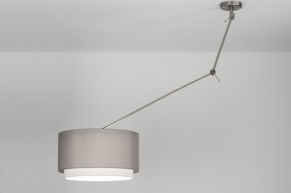 Závěsné designové šedé svítidlo nad stůl Piega Yersey (LMD)