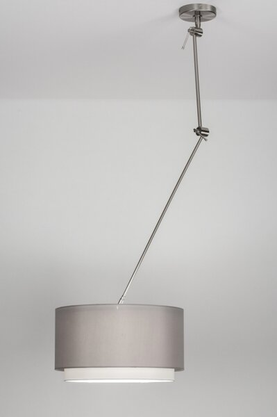 Závěsné designové šedé svítidlo nad stůl Piega Yersey (LMD)