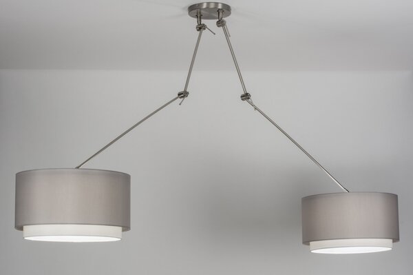 Závěsné designové šedé svítidlo nad stůl Snap Duo Lumina Nocce Yersey (LMD)
