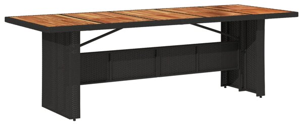 9dílný zahradní bistro set s poduškami černý polyratan 3277249