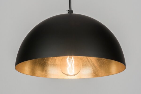 Závěsné designové svítidlo nad stůl Magna 30,5 Black and Gold (LMD)