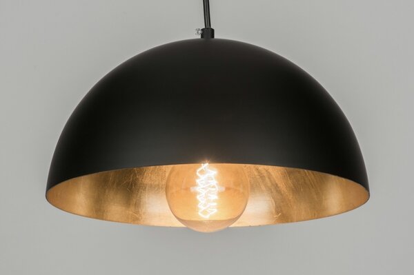 Závěsné designové svítidlo nad stůl Magna 30,5 Black and Gold (LMD)