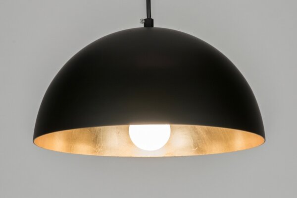 Závěsné designové svítidlo nad stůl Magna 30,5 Black and Gold (LMD)