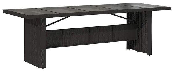 11dílný zahradní bistro set s poduškami černý polyratan 3277258