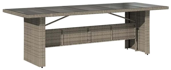9dílný zahradní bistro set s poduškami šedý polyratan 3277280
