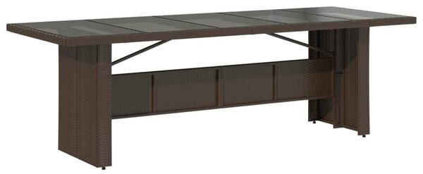 9dílný zahradní bistro set s poduškami hnědý polyratan 3277263