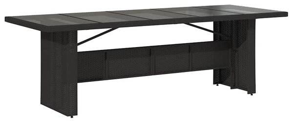 9dílný zahradní bistro set s poduškami černý polyratan 3277274