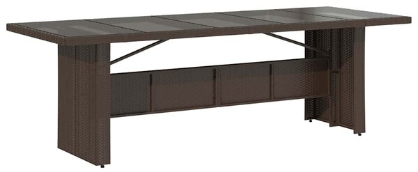 9dílný zahradní bistro set s poduškami hnědý polyratan 3277297