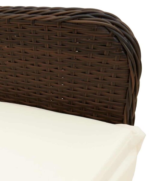 9dílný zahradní bistro set s poduškami hnědý polyratan 3277297