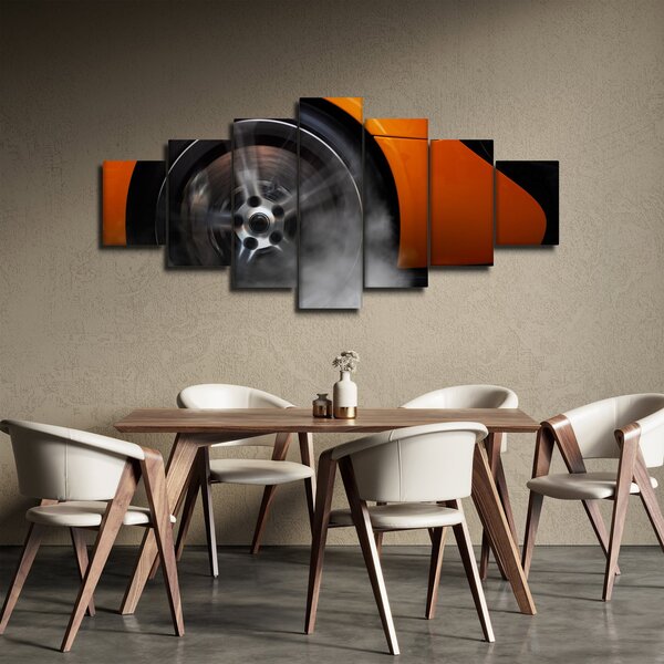 Obraz - Oranžový sporťák (210x100 cm)