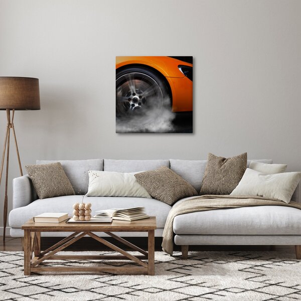 Obraz - Oranžový sporťák (30x30 cm)