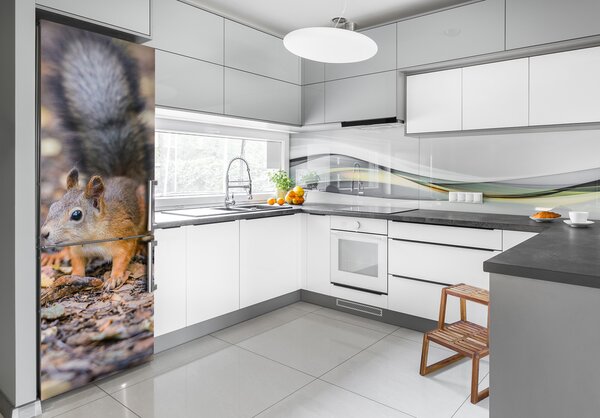 Foto nálepka na ledničku Veverka v lese FridgeStick-70x190-f-92289663