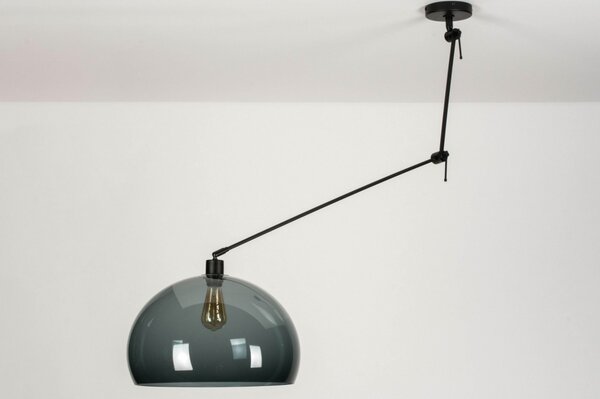 Závěsné designové svítidlo nad stůl Snap Light Green Bottle and Black (LMD)