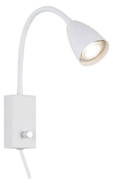 RABALUX Nástěnná flexibilní lampa s vypínačem MIKA, bílá 006720