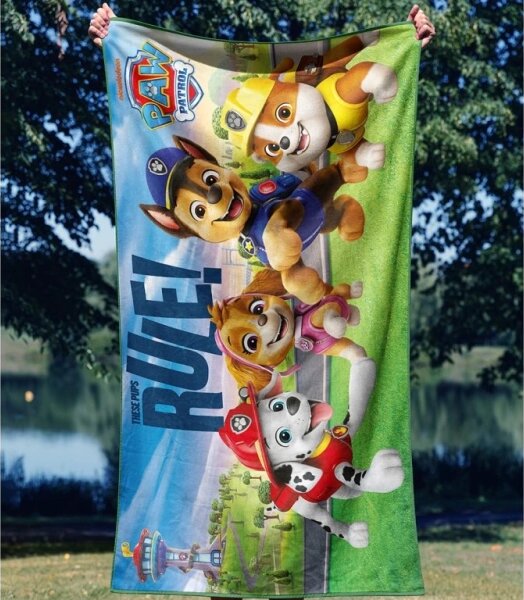 Carbotex osuška Tlapková Patrola všechny Tlapky do Centrály 70x140 cm
