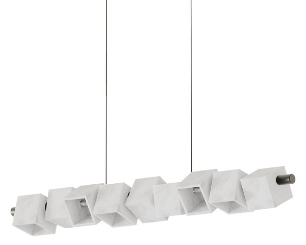 Aromas Cubic L LED závěsné alabastrové svítidlo lustr Zlatá patina