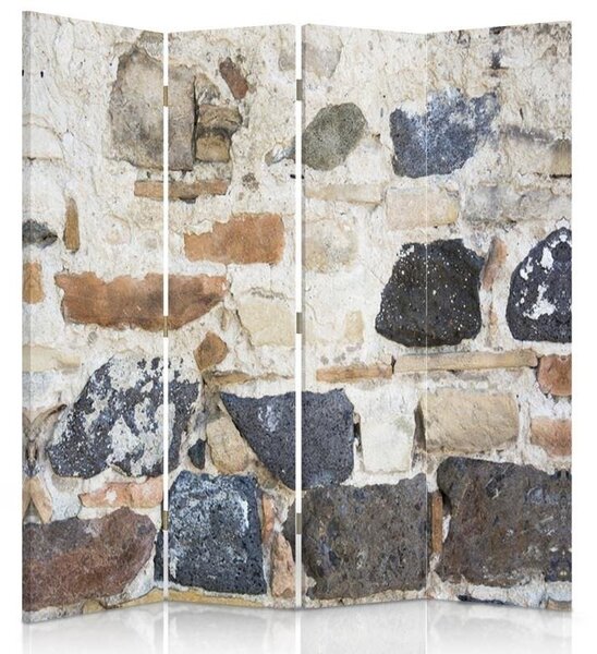 Paraván Stará kamenná zeď Rozměry: 145 x 170 cm, Provedení: Klasický paraván
