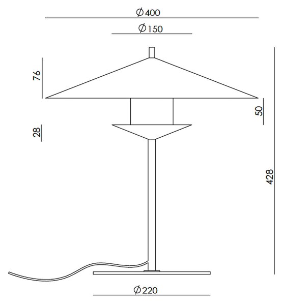Aromas Gehit LED stolní svítidlo Černá matná