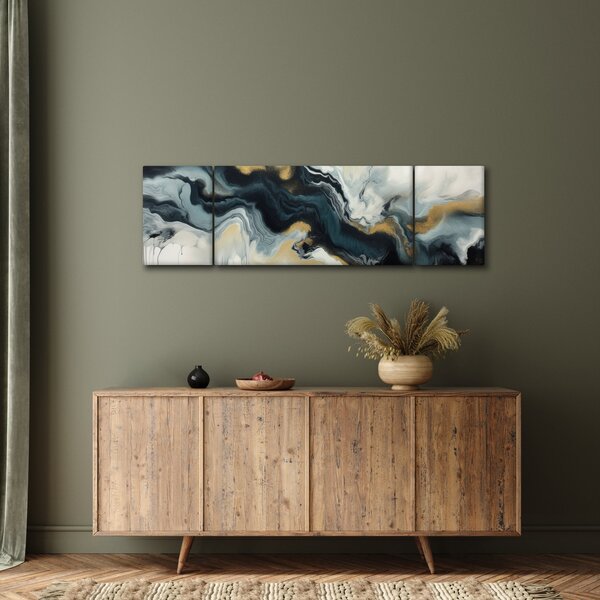 Obraz - Mramorovaná kresba (170x50 cm)