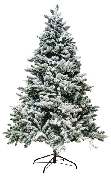 Umělý vánoční stromek bílý, 180 cm, smrček Flock s 2D a 3D jehličím