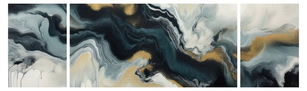 Obraz - Mramorovaná kresba (170x50 cm)