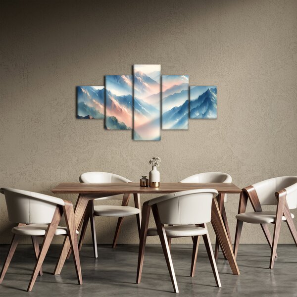 Obraz - Akvarelové hory (125x70 cm)