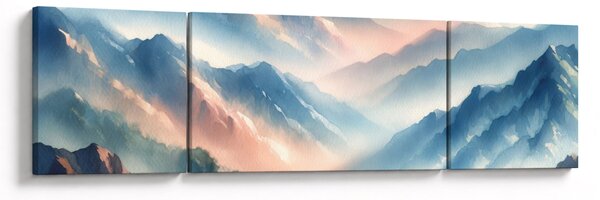 Obraz - Akvarelové hory (170x50 cm)