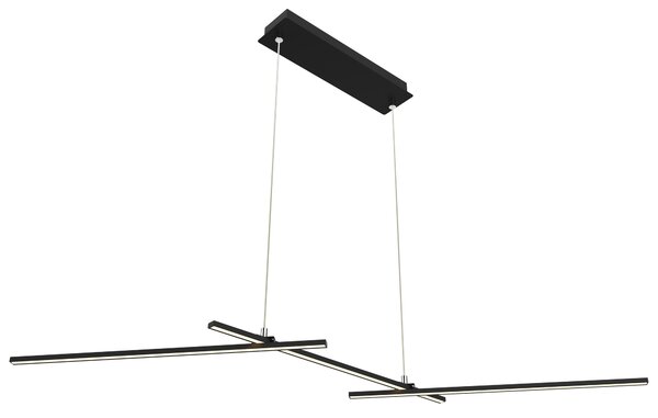 CLX Designový LED závěsný lustr nad jídelní stůl SEGOVIA, 23W, denní bílá, černý A0021-332
