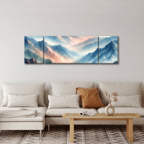 Obraz - Akvarelové hory (170x50 cm)