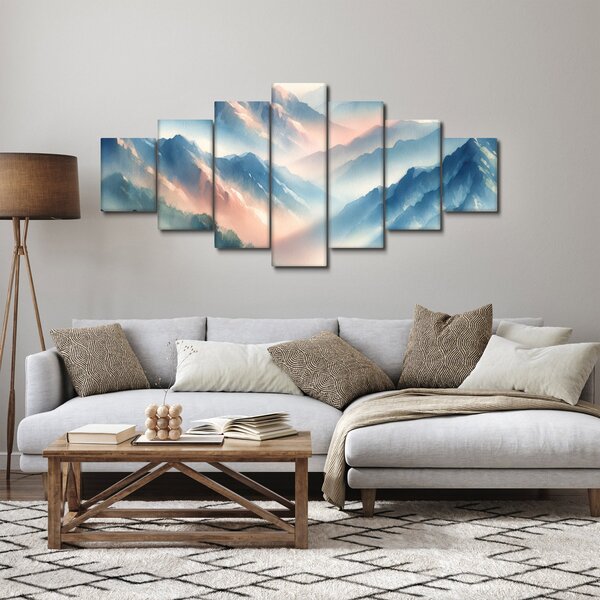 Obraz - Akvarelové hory (210x100 cm)