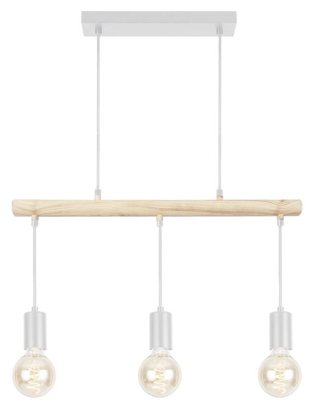 CLX Závěsné osvětlení ve skandinávském stylu nad jídelní stůl TRAPANI, 3xE27, 60W, bílé 33-78070