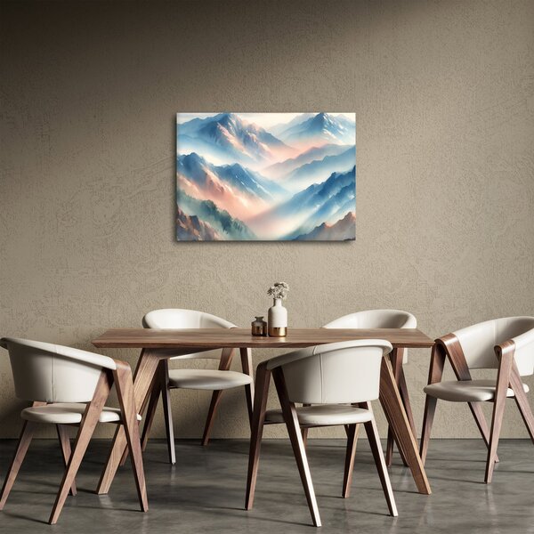 Obraz - Akvarelové hory (70x50 cm)