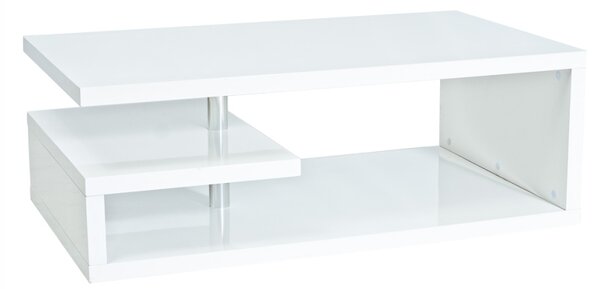 SIGNAL Konferenční stolek - TIERRA 120, lesklá bílá