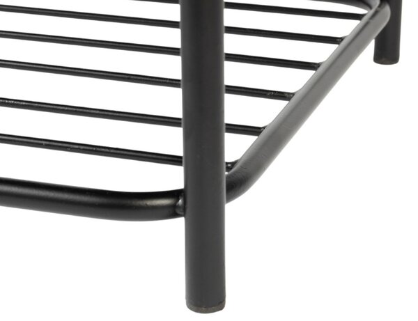 White Label Šedá látková lavice WLL MILOU 90 cm