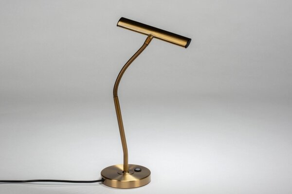 Stolní designová LED lampa Bank Retro Gold (LMD)