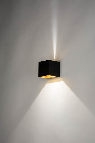 Nástěnné černé LED svítidlo do koupelny Frontal Black (LMD)