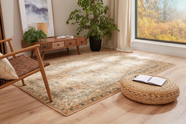 Kusový koberec vlněný Dywilan Omega Kashmir Krem 2 béžový Rozměr: 100x150 cm