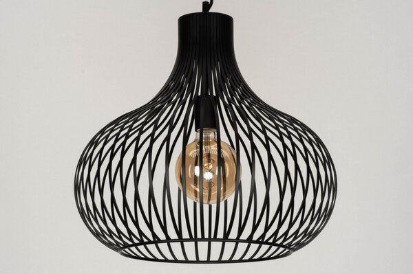 Závěsné designové svítidlo do jídelny Santora Nero II (LMD)