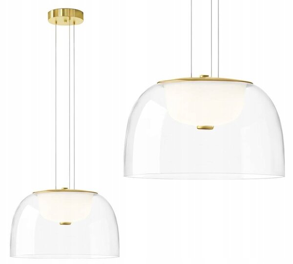 Závěsné svítidlo TOOLIGHT zlaté kovové 105 cm integrované LED 1 bod