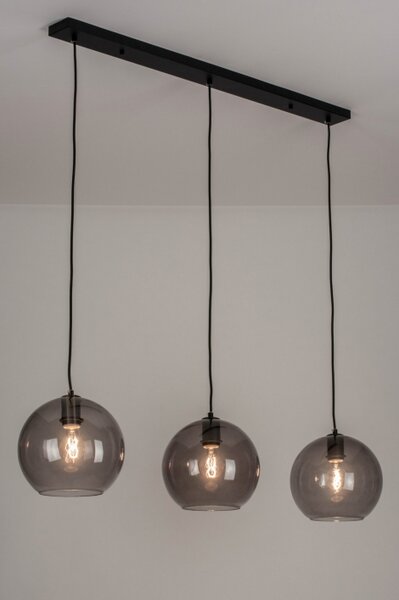 Závěsné designové skleněné svítidlo nad jídelní stůl Prisma Trio (LMD)