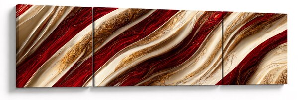 Obraz - Zlato - bílá textura (170x50 cm)