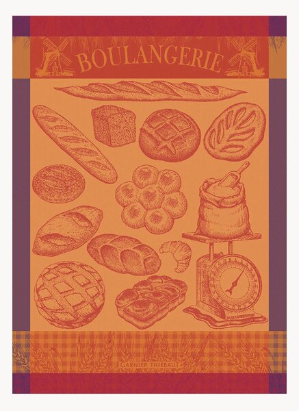 Sada žakárových utěrek Boulangerie Moulin Ambre, 4 díly