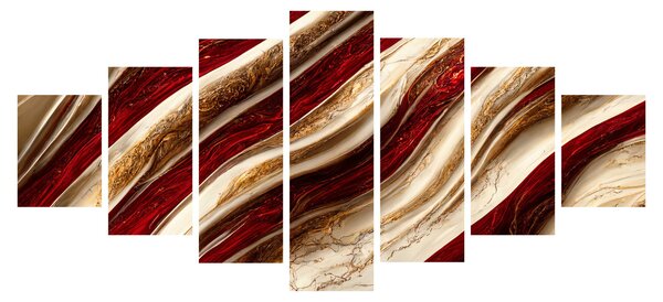 Obraz - Zlato - bílá textura (210x100 cm)