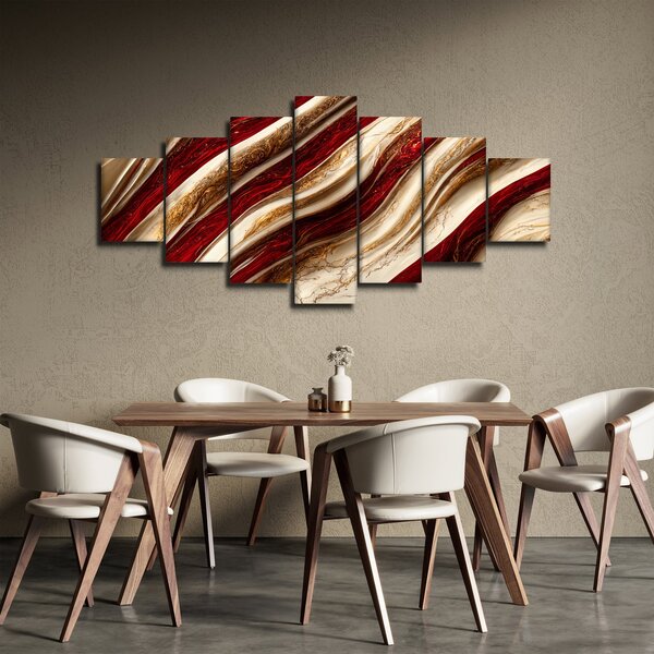 Obraz - Zlato - bílá textura (210x100 cm)