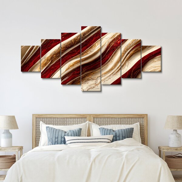 Obraz - Zlato - bílá textura (210x100 cm)