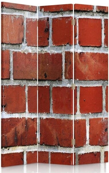 Paraván Červená cihlová zeď Rozměry: 110 x 170 cm, Provedení: Klasický paraván
