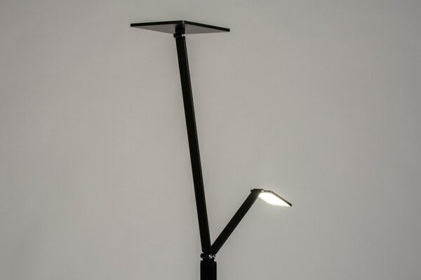Stojací designová lampa se stmívačem Asymetrico Gene Black Quadra (LMD)